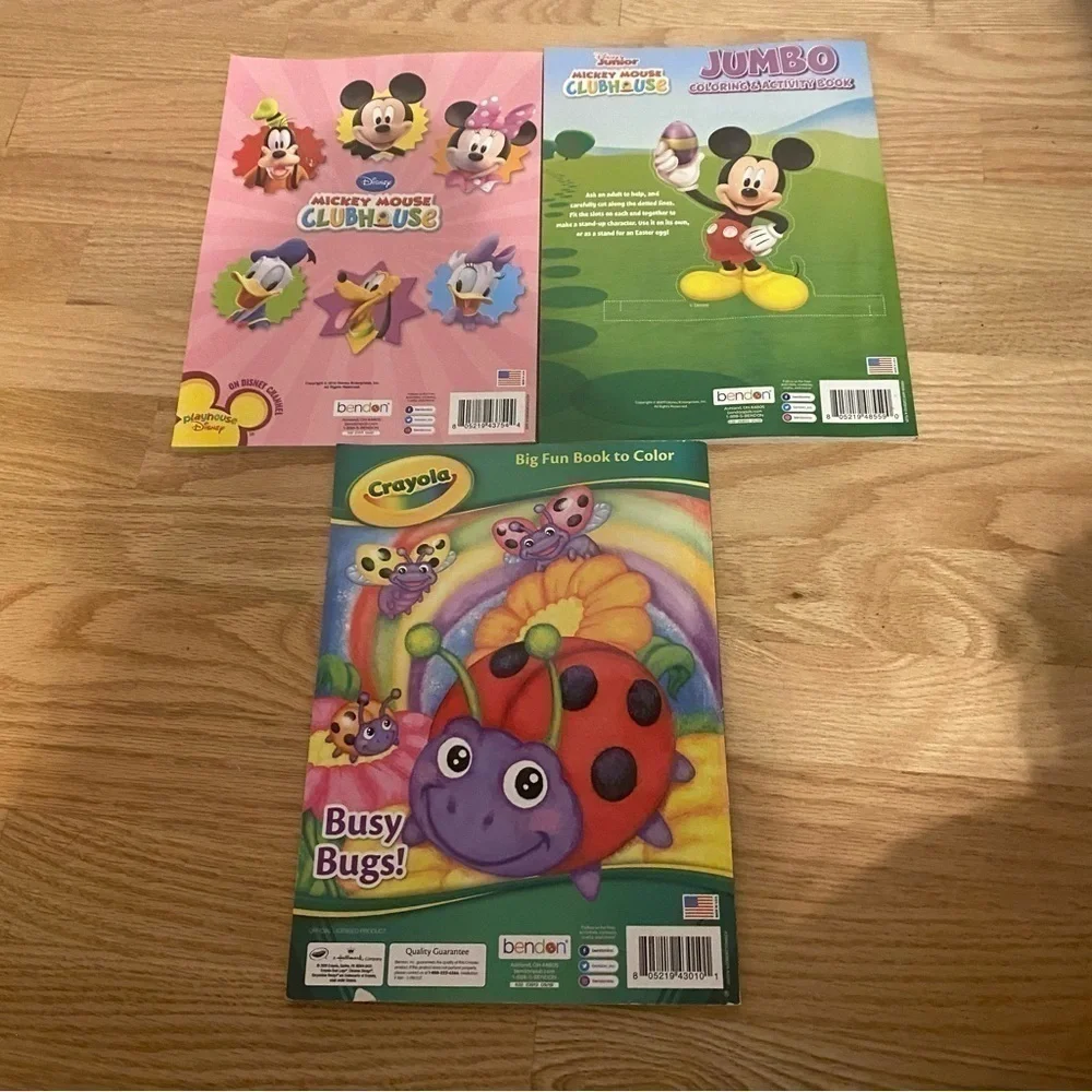 Disney Coloring Book Crayola Bundle Jumbo Easter Minnie Mickey Daisy Busy Bugs